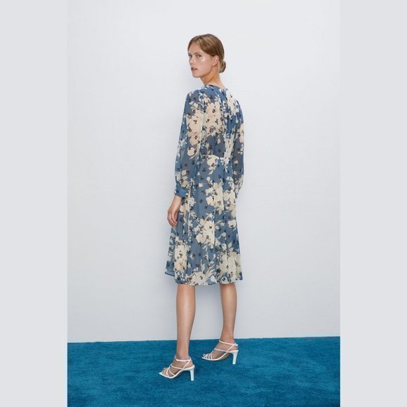ZARA Floral Print Dress - Picture 16 of 16